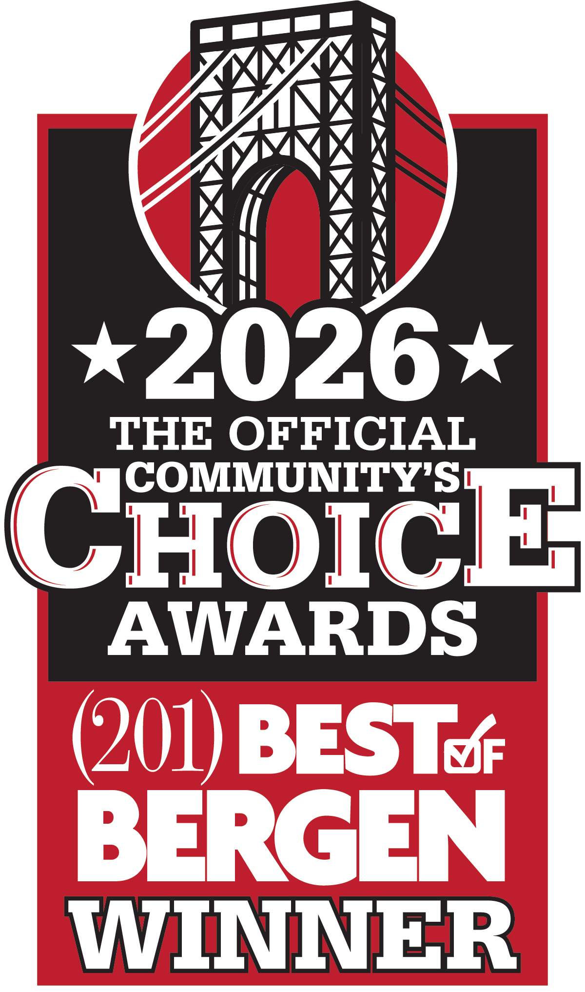 Best of Bergen Winner 2026 2026 (201) Best of Bergen Community’s Choice Awards winner