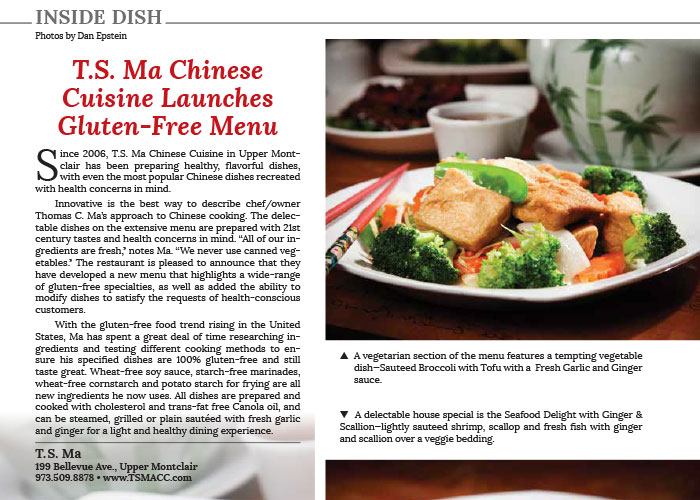 T.S Ma Chinese Cuisine Launches GlutenFree Menu